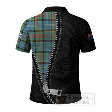 Cathcart Tartan Polo Shirt New Zealand Pattern Unique Zipper Stylized