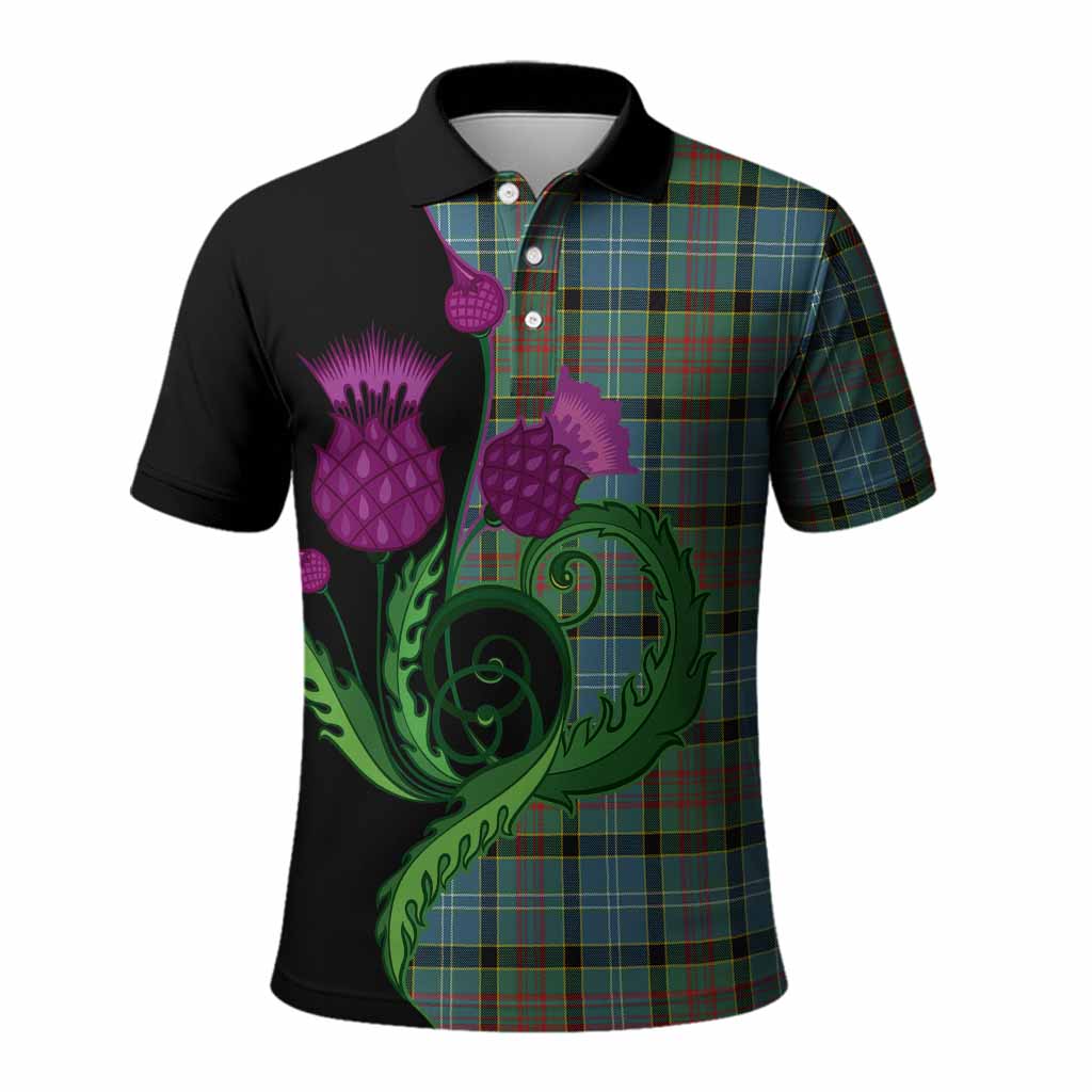 Cathcart Tartan Polo Shirt Traditional Scottish Thistle