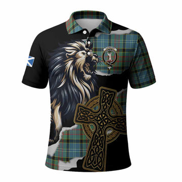 Cathcart Tartan Scottish Polo Shirt Lion Celtic Heritage