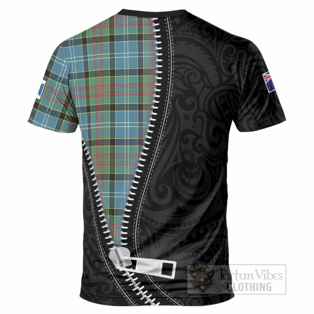 Cathcart Tartan T-Shirt New Zealand Pattern Unique Zipper Stylized