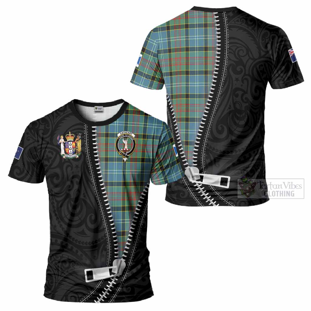 Cathcart Tartan T-Shirt New Zealand Pattern Unique Zipper Stylized
