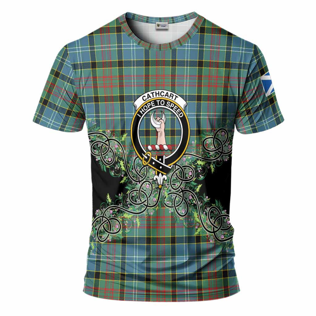 Cathcart Tartan T-Shirt Thistle Scottish Spirit