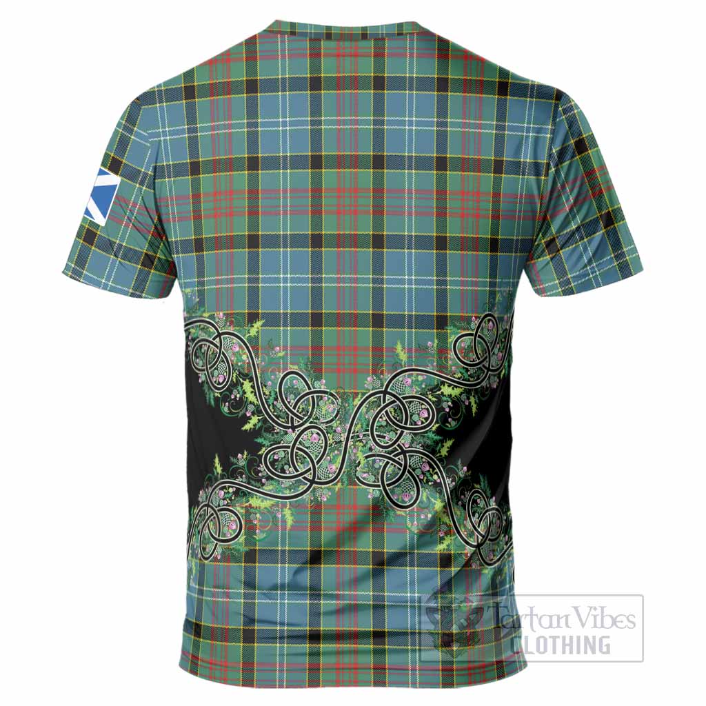 Cathcart Tartan T-Shirt Thistle Scottish Spirit