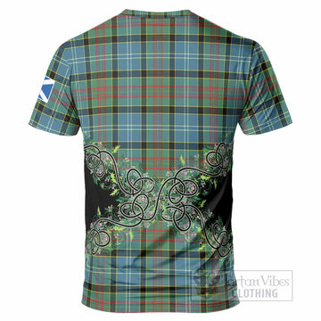 Cathcart Tartan T-Shirt Thistle Scottish Spirit