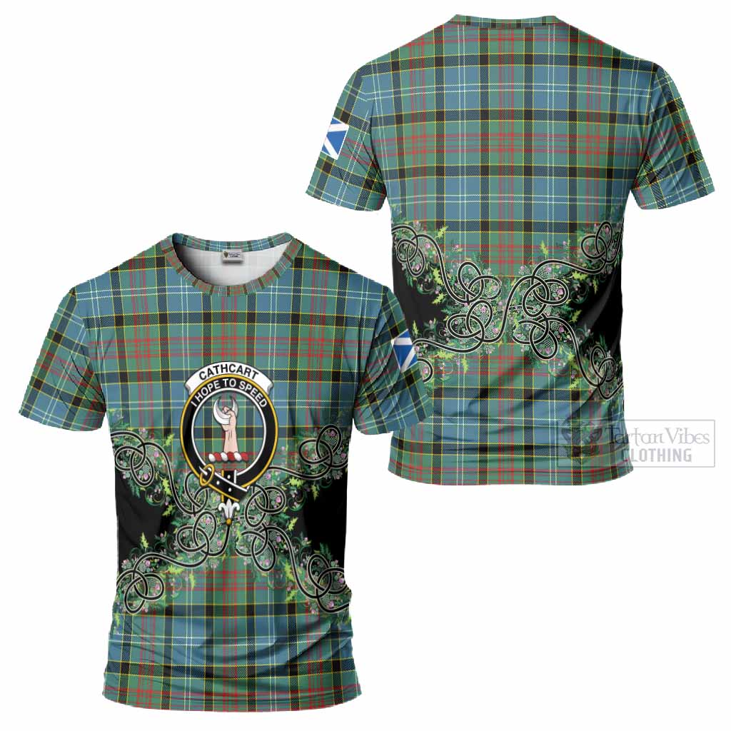 Cathcart Tartan T-Shirt Thistle Scottish Spirit