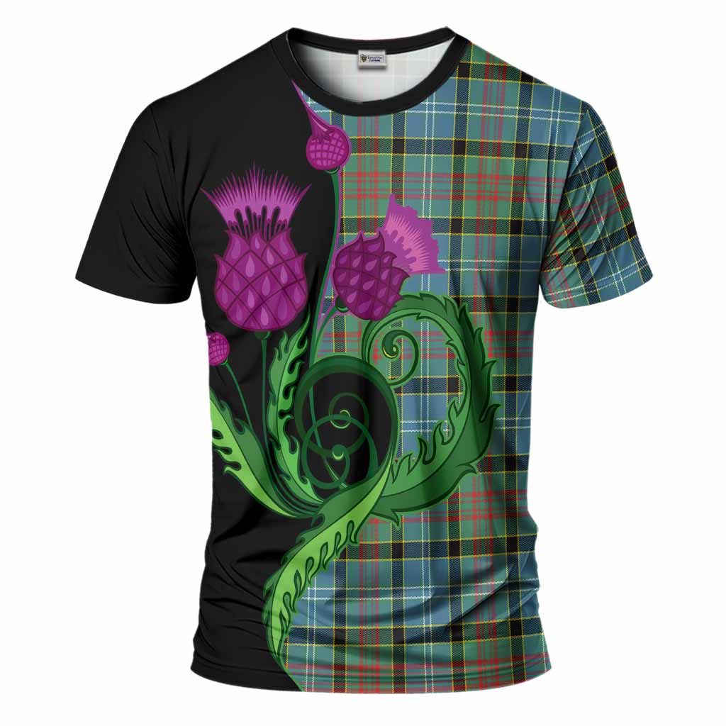 Cathcart Tartan T-Shirt Traditional Scottish Thistle