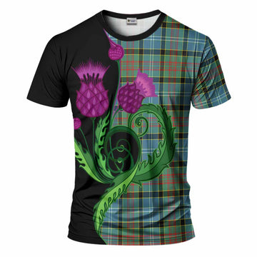 Cathcart Tartan T-Shirt Traditional Scottish Thistle