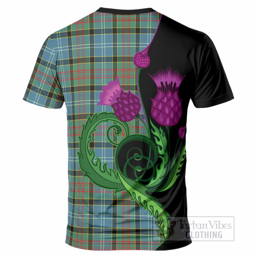 Cathcart Tartan T-Shirt Traditional Scottish Thistle