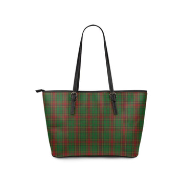 Cavan County Ireland Tartan Leather Tote Bag
