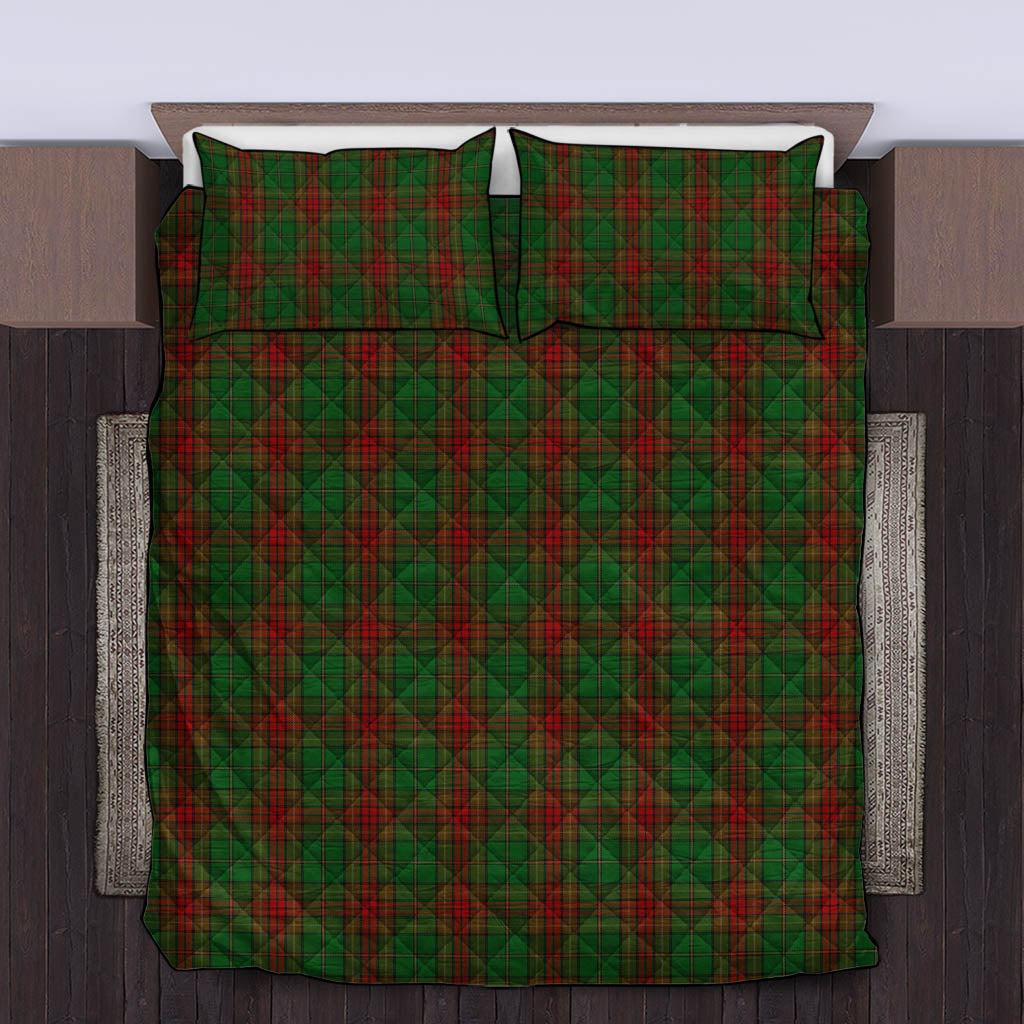 Cavan County Ireland Tartan Quilt Bed Set King - Tartan Vibes Clothing