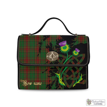Cavan County Ireland Tartan Waterproof Canvas Bag with Scotland Map and Thistle Celtic Accents