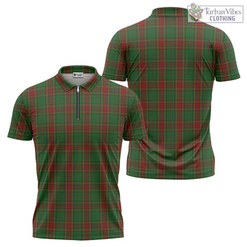 Cavan County Ireland Tartan Zipper Polo Shirt