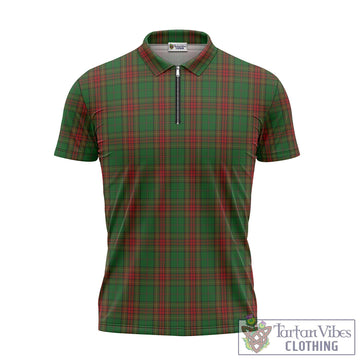 Cavan County Ireland Tartan Zipper Polo Shirt