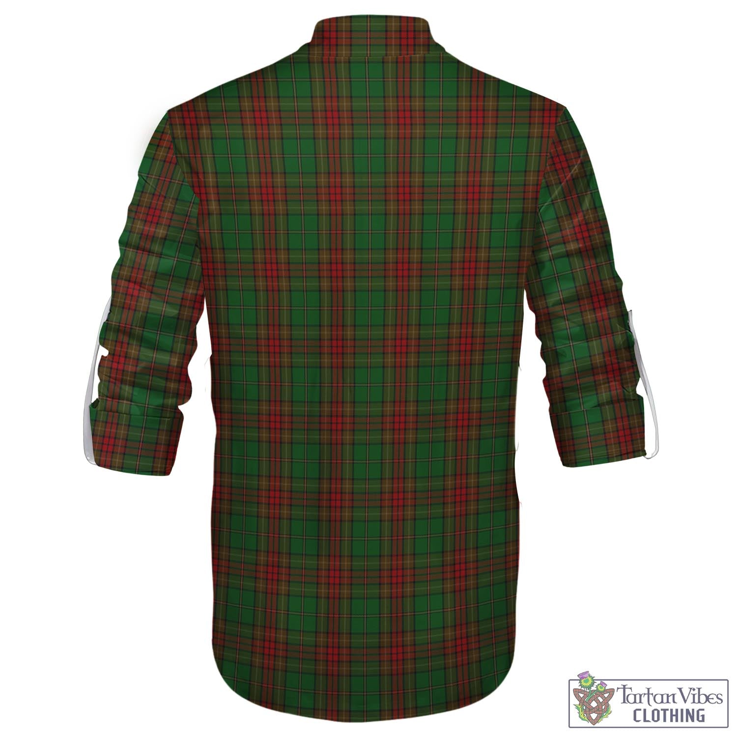 Tartan Vibes Clothing Cavan County Ireland Tartan Men's Scottish Traditional Jacobite Ghillie Kilt Shirt