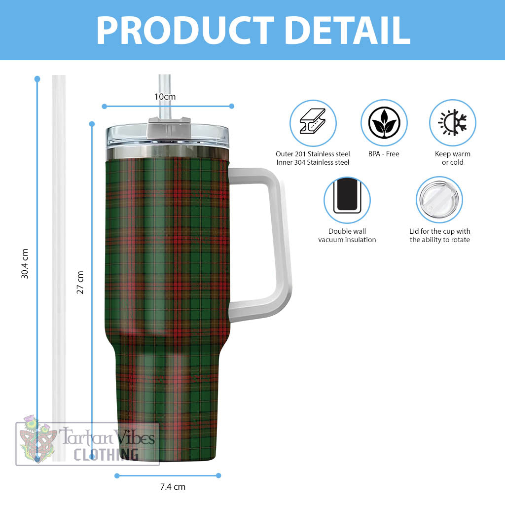 Cavan County Ireland Tartan Tumbler with Handle - Tartan Vibes Clothing