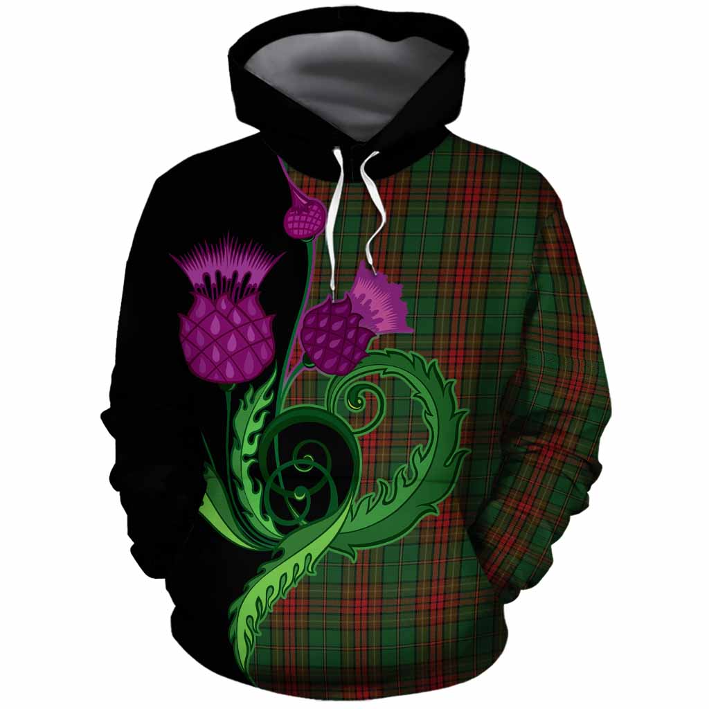 Cavan County Ireland Tartan Cotton Hoodie Traditional Scottish Thistle