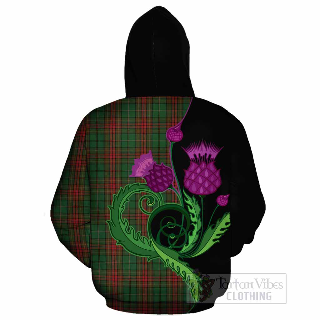 Cavan County Ireland Tartan Cotton Hoodie Traditional Scottish Thistle