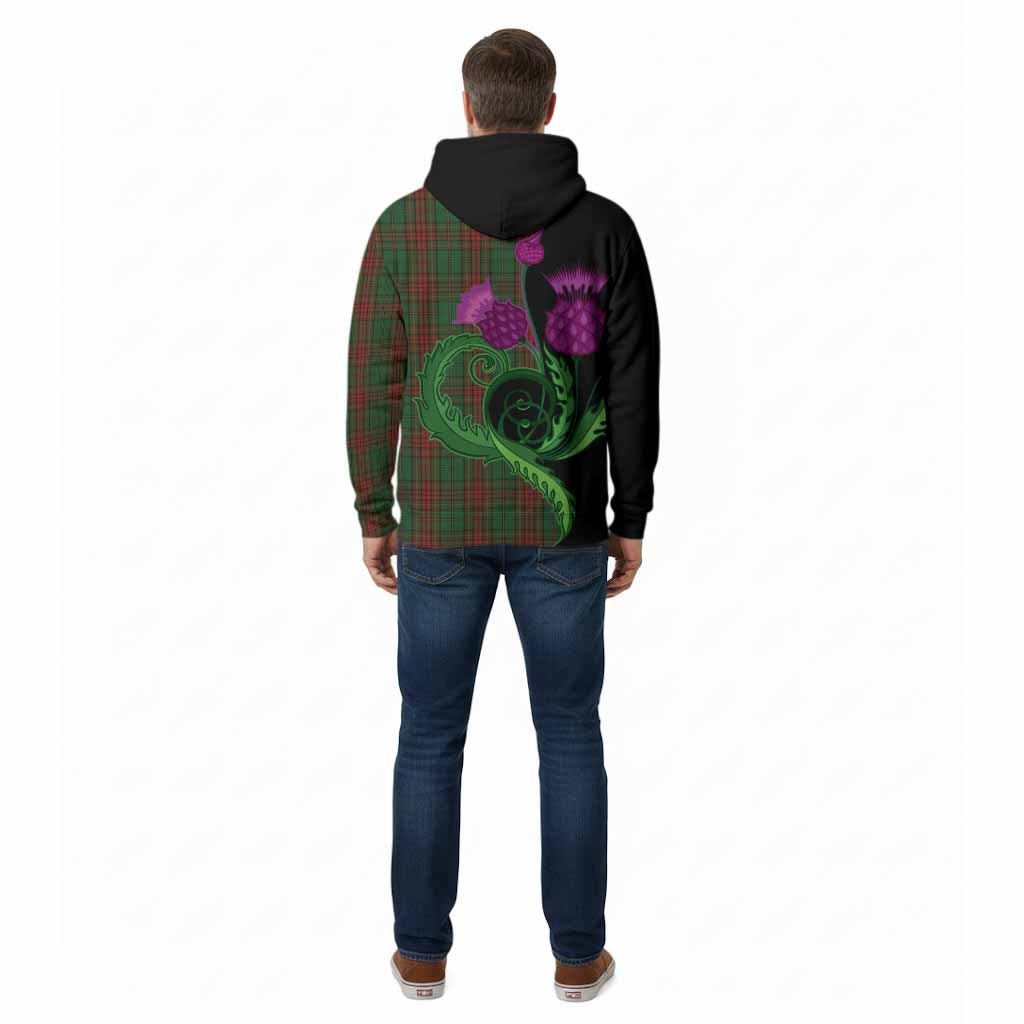 Cavan County Ireland Tartan Cotton Hoodie Traditional Scottish Thistle