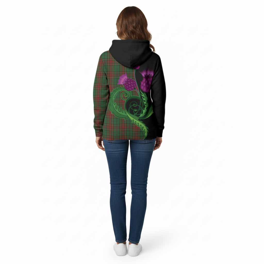 Cavan County Ireland Tartan Cotton Hoodie Traditional Scottish Thistle