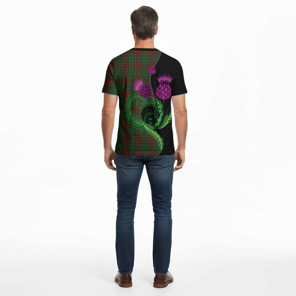 Cavan County Ireland Tartan Cotton T-shirt Traditional Scottish Thistle