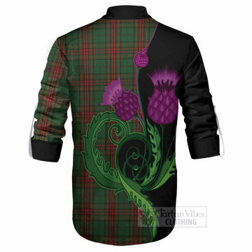 Cavan County Ireland Tartan Ghillie Shirt Traditional Scottish Thistle