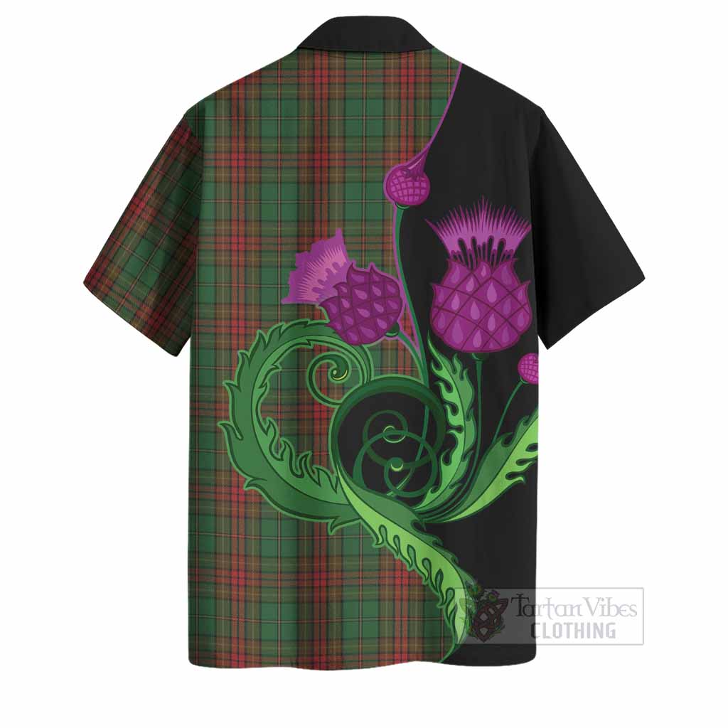 Cavan County Ireland Tartan Hawaiian Shirt Traditional Scottish Thistle