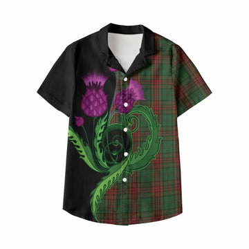 Cavan County Ireland Tartan Kid Hawaiian Shirt Traditional Scottish Thistle