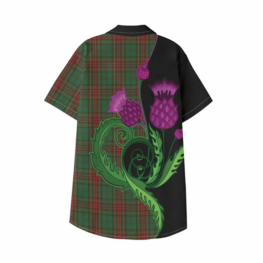 Cavan County Ireland Tartan Kid Hawaiian Shirt Traditional Scottish Thistle
