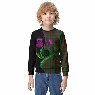Cavan County Ireland Tartan Kid Knitted Sweatshirt Traditional Scottish Thistle