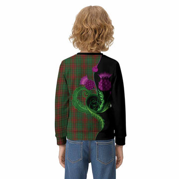 Cavan County Ireland Tartan Kid Knitted Sweatshirt Traditional Scottish Thistle
