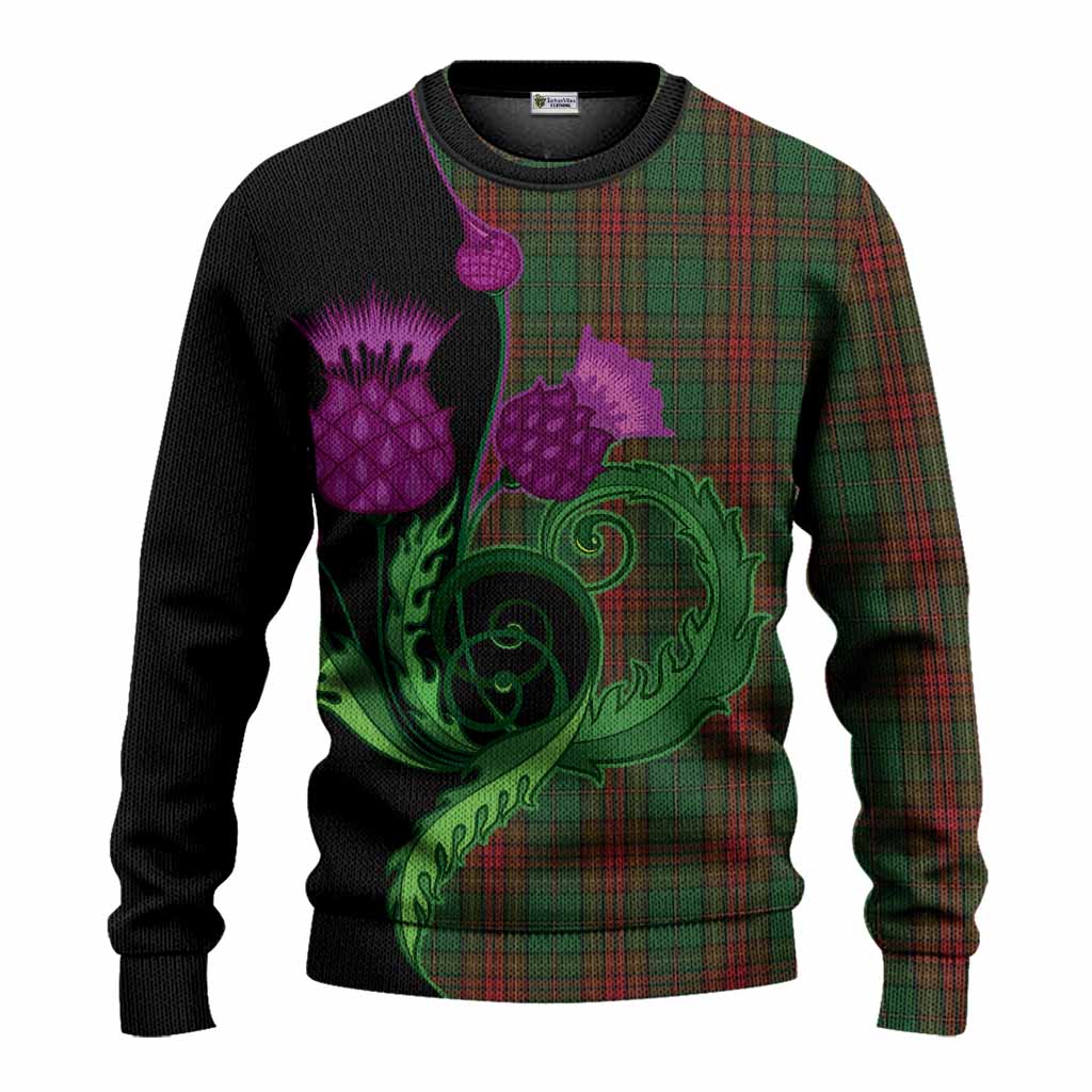 Cavan County Ireland Tartan Knitted Sweater Traditional Scottish Thistle