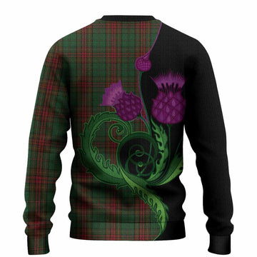 Cavan County Ireland Tartan Knitted Sweater Traditional Scottish Thistle