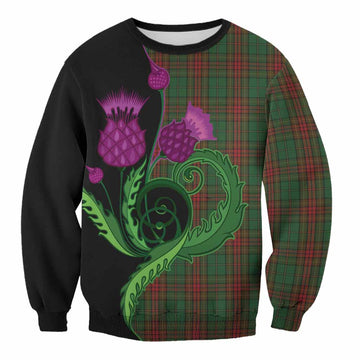 Cavan County Ireland Tartan Sweatshirt Traditional Scottish Thistle