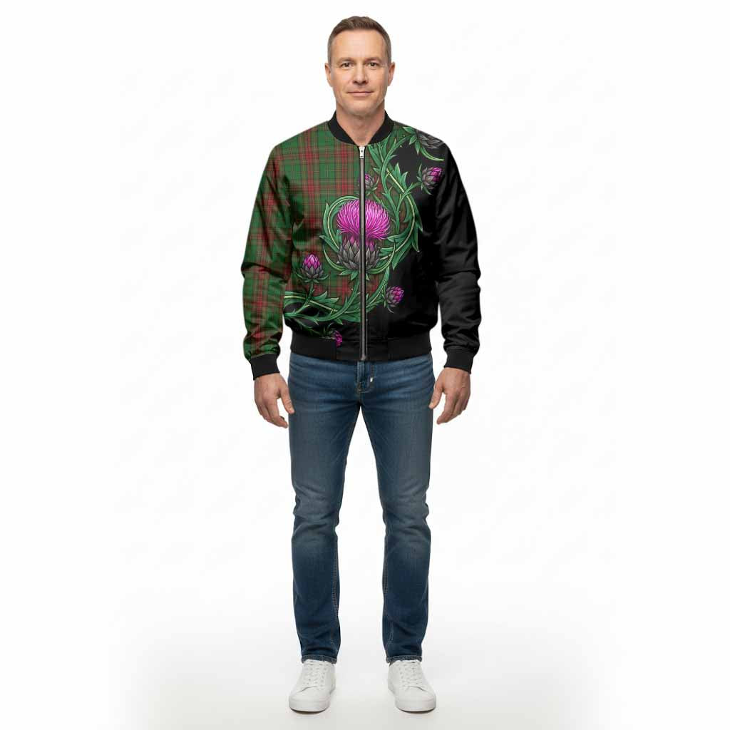 Cavan Tartan Bomber Jacket Resilient Scottish Thistle - Tartan Vibes Clothing