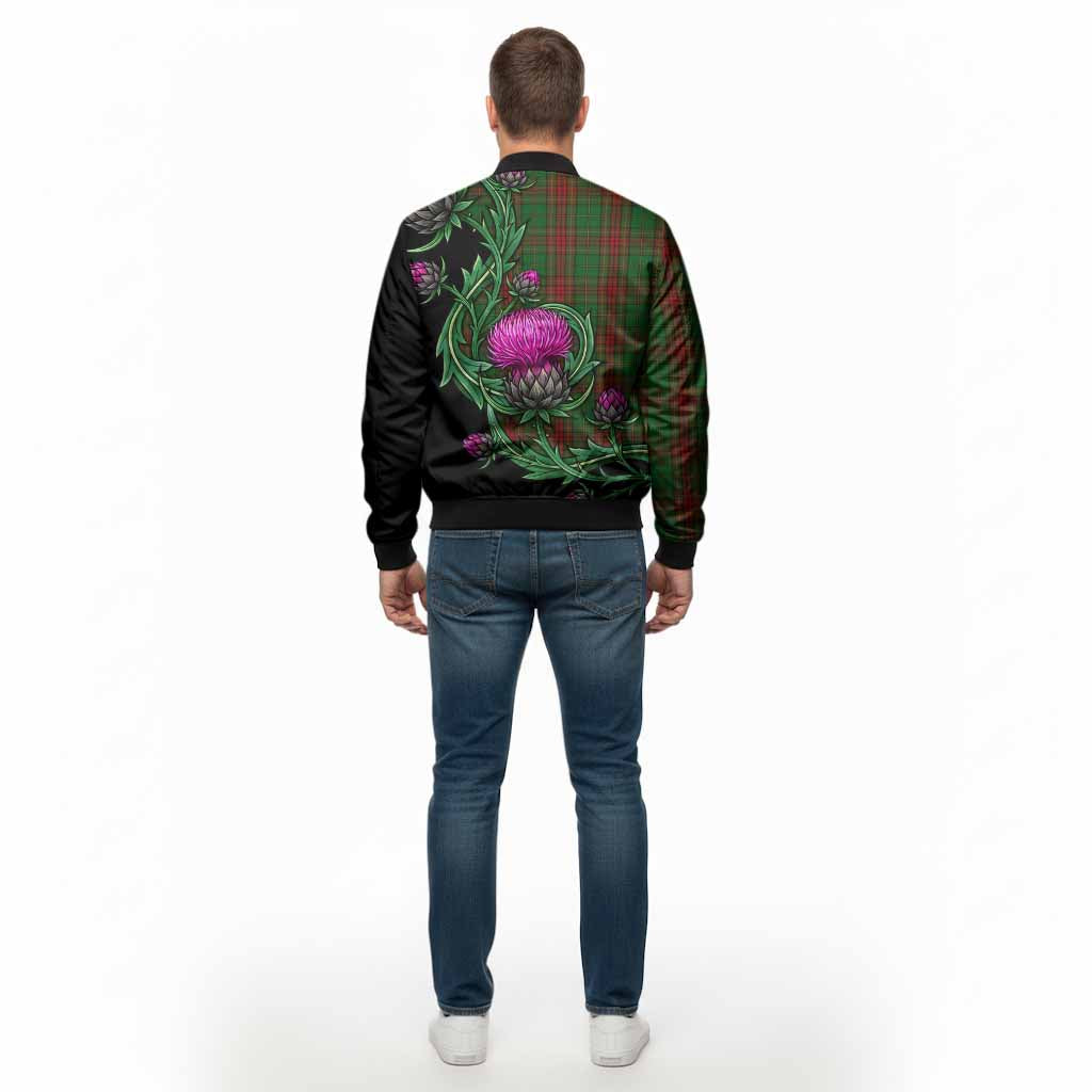 Cavan Tartan Bomber Jacket Resilient Scottish Thistle - Tartan Vibes Clothing