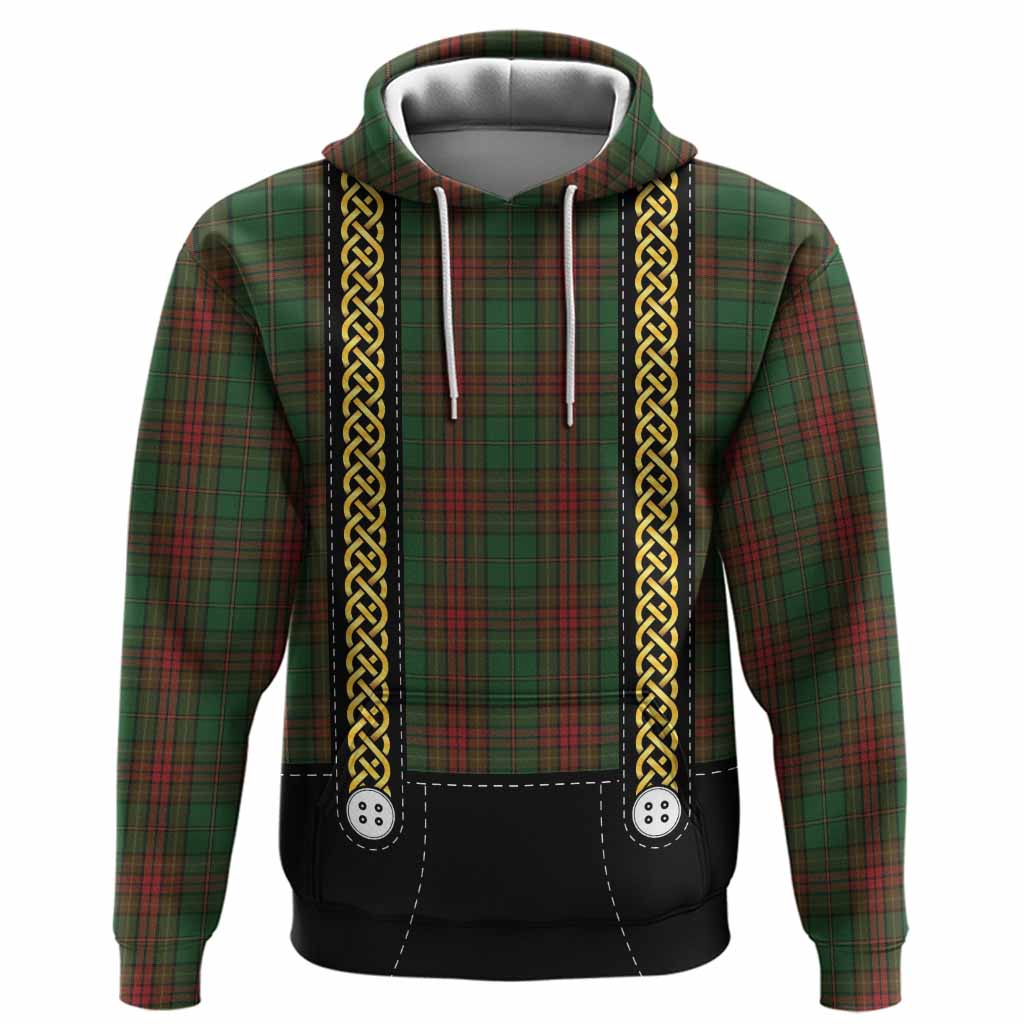 Cavan Tartan Lederhosen Costume Hoodie Scotland Celtic Knot Motif