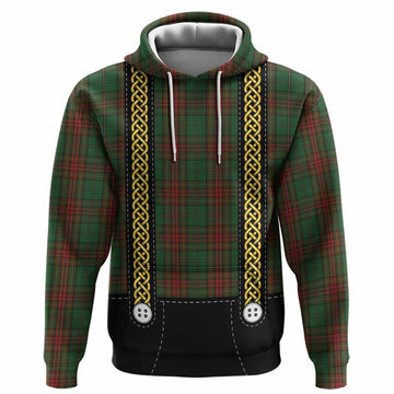 Cavan Tartan Lederhosen Costume Hoodie Scotland Celtic Knot Motif