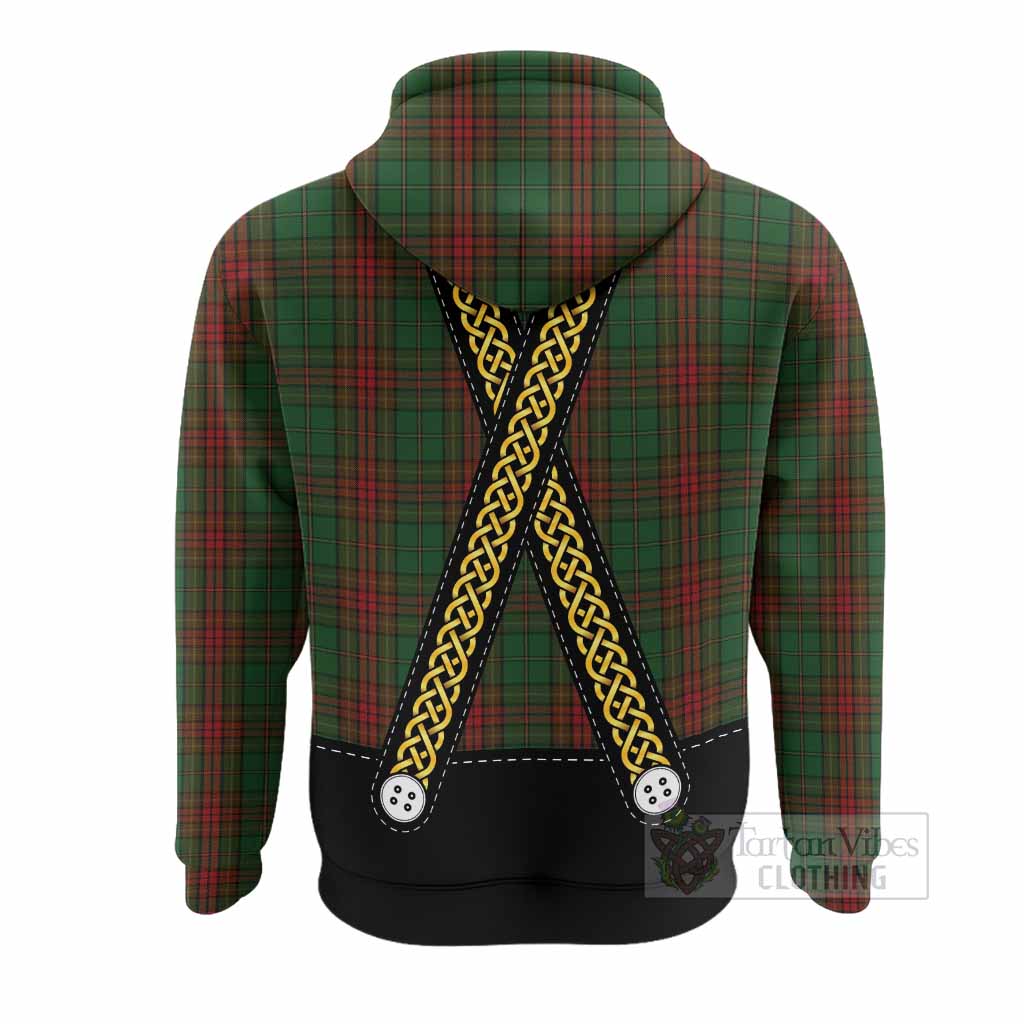 Cavan Tartan Lederhosen Costume Hoodie Scotland Celtic Knot Motif