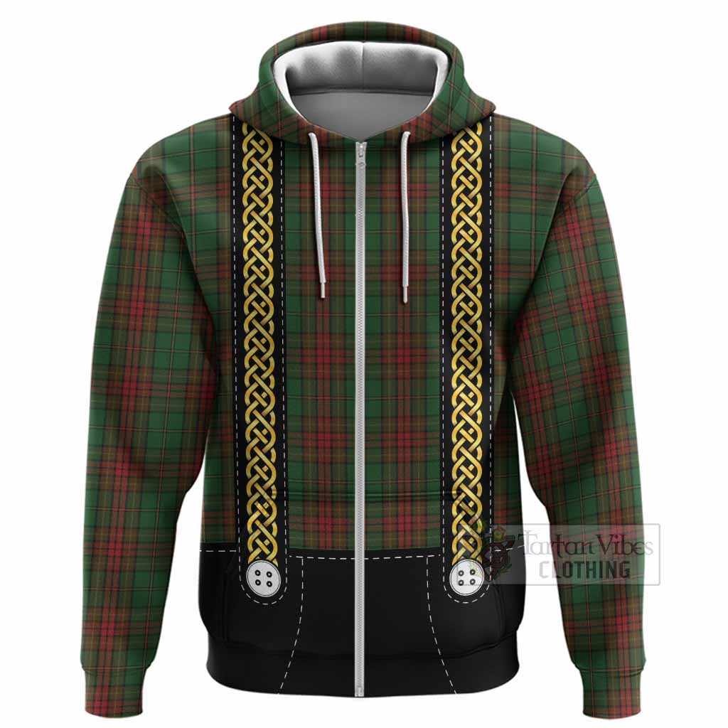 Cavan Tartan Lederhosen Costume Hoodie Scotland Celtic Knot Motif