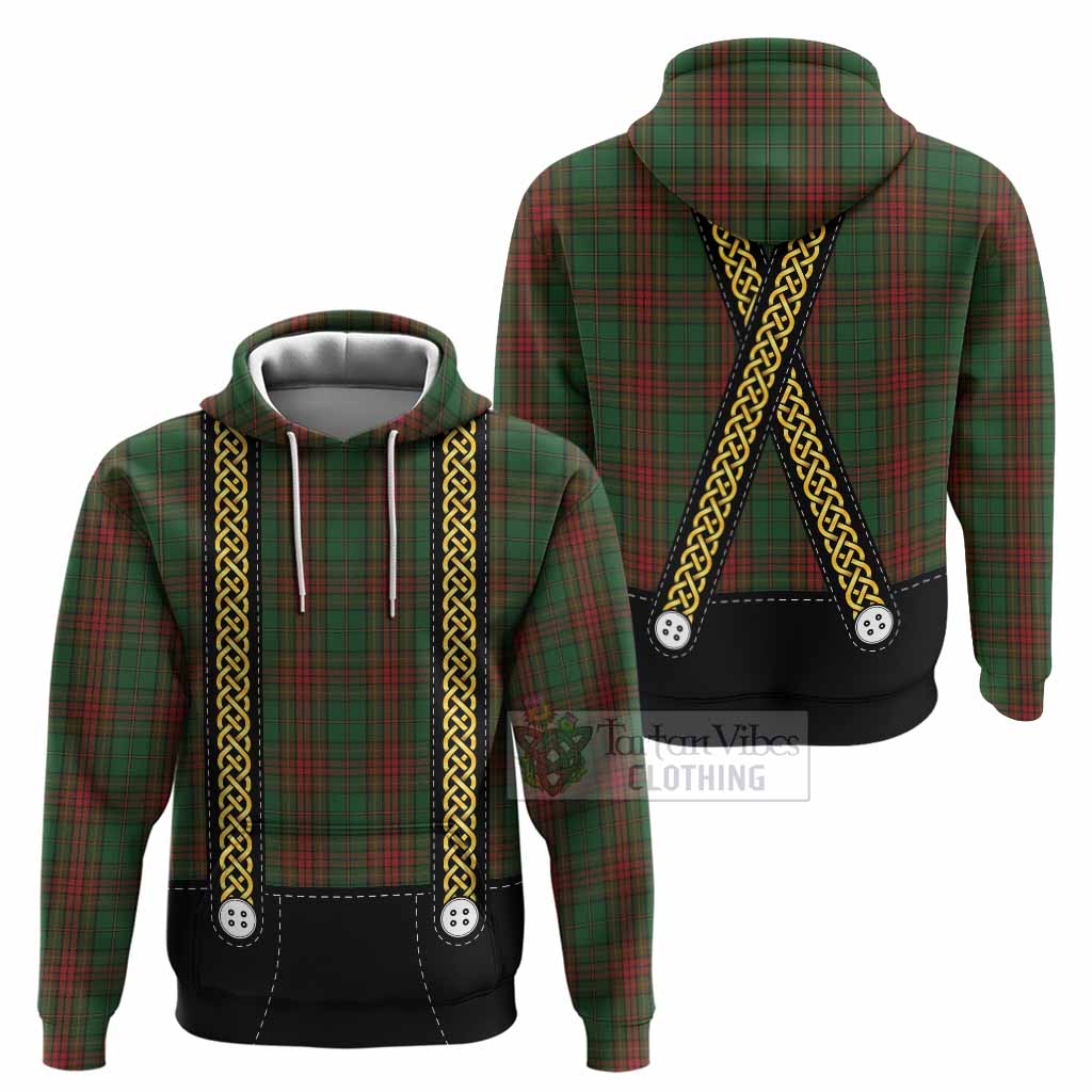 Cavan Tartan Lederhosen Costume Hoodie Scotland Celtic Knot Motif