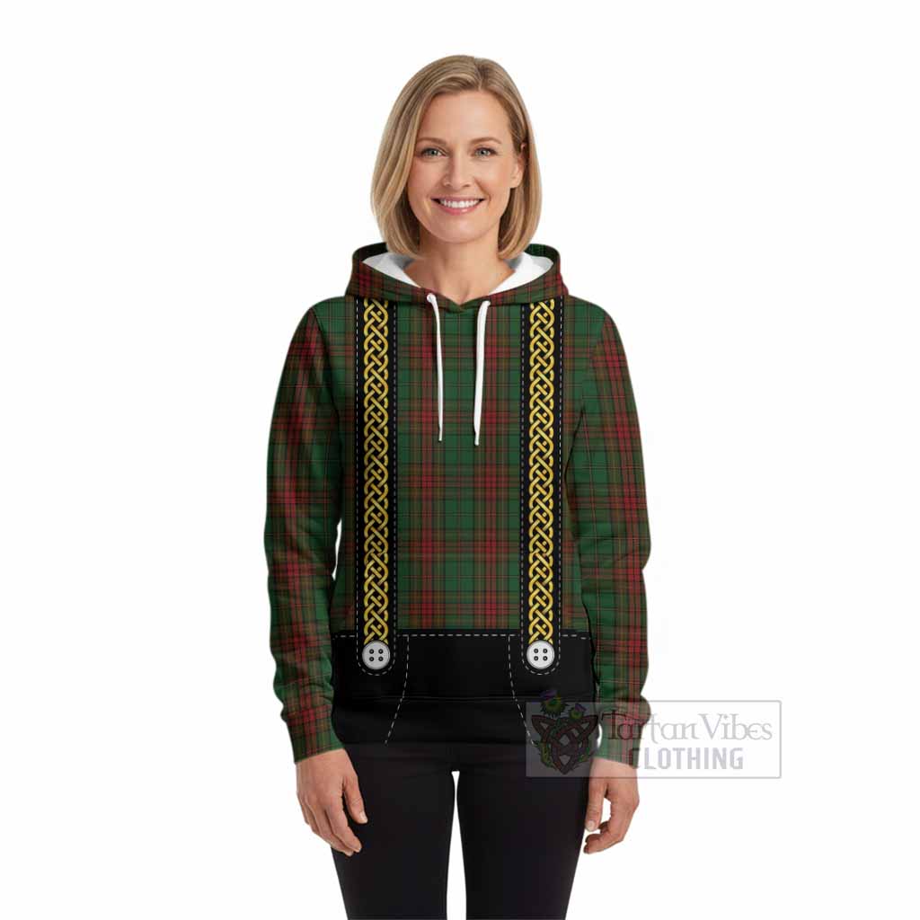 Cavan Tartan Lederhosen Costume Hoodie Scotland Celtic Knot Motif