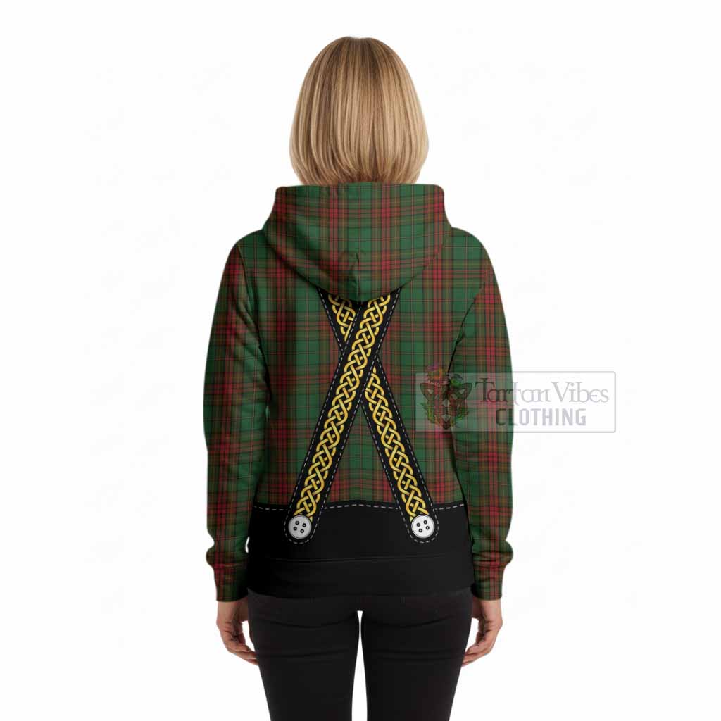 Cavan Tartan Lederhosen Costume Hoodie Scotland Celtic Knot Motif