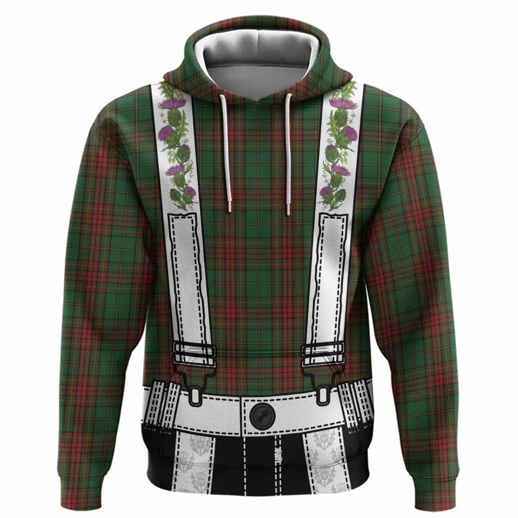 Cavan Tartan Lederhosen Costume Hoodie Scotland Thistle Floral