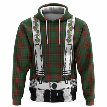 Cavan Tartan Lederhosen Costume Hoodie Scotland Thistle Floral