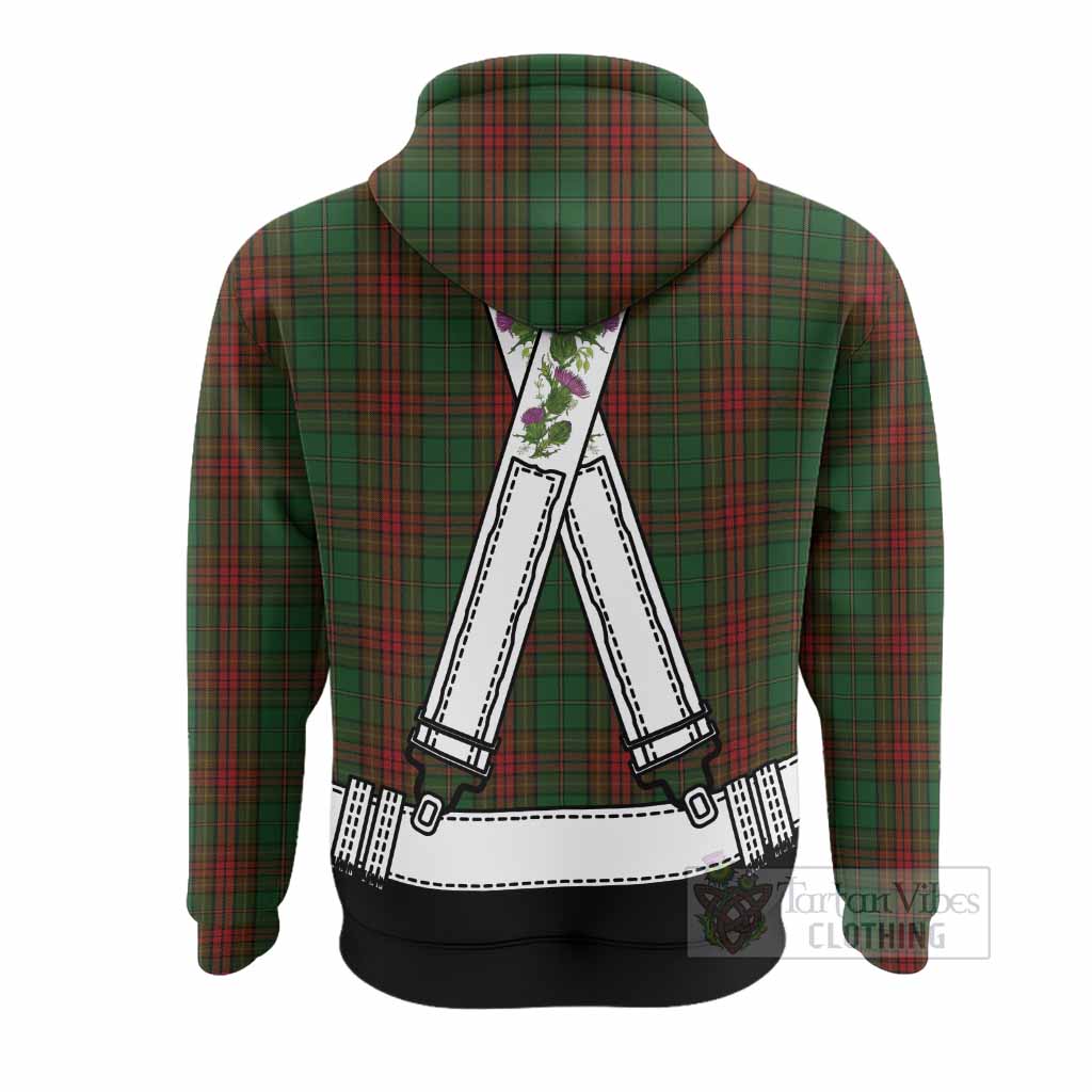 Cavan Tartan Lederhosen Costume Hoodie Scotland Thistle Floral