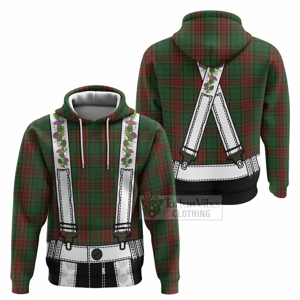 Cavan Tartan Lederhosen Costume Hoodie Scotland Thistle Floral