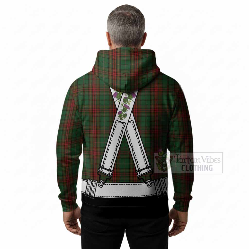Cavan Tartan Lederhosen Costume Hoodie Scotland Thistle Floral