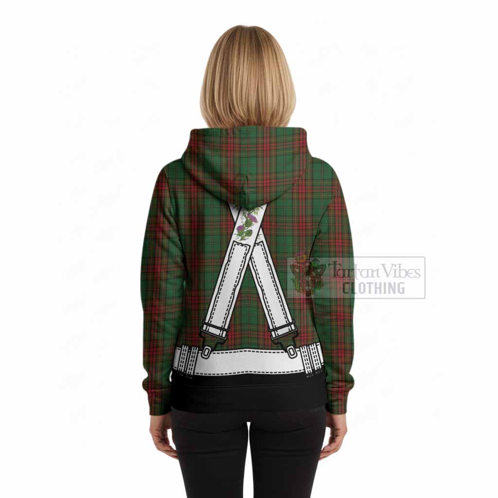 Cavan Tartan Lederhosen Costume Hoodie Scotland Thistle Floral
