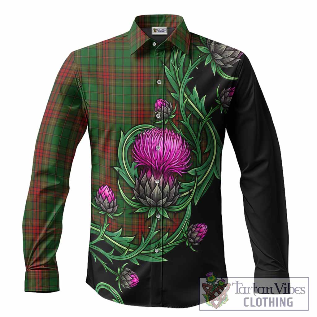 Cavan Tartan Long Sleeve Button Shirts Resilient Scottish Thistle
