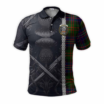 Chalmers Tartan Polo Shirt with Family Crest Cross Sword Thistle Celtic Vibes Kid - Tartan Vibes Clothing